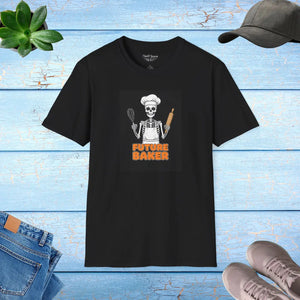 Cute Skeleton Chef Kids Tee - Soft Future Baker - Dipaliz - T-shirts