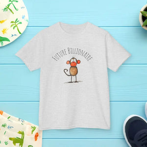 Future Billionaire Kids Tee - Soft Cotton Comfort - Dipaliz - Ash / Xs - T-shirts