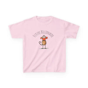 Future Billionaire Kids Tee - Soft Cotton Comfort - Dipaliz - Light Pink / Xs - T-shirts