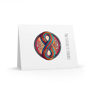 Bold Womens Day Greeting Cards - Future is Female - Dipaliz - & Note
