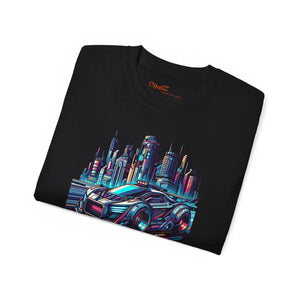Eco-friendly Cotton Tee - Futuristic City Style - Dipaliz - Clothing Tops