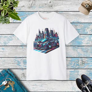Eco-friendly Cotton Tee - Futuristic City Style - Dipaliz - White / s - Clothing Tops