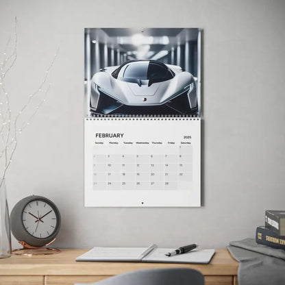 Futuristic Cars & Modern Cities 2025 Wall Calendar - 10.8’’ x 8.4’’ / Semi Glossy