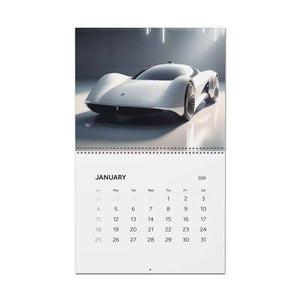 Wall Calendars 2026 Futuristic Cars Modern Cities - Dipaliz - 14’’ x 11.5’’ / Glossy
