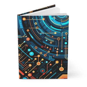 Futuristic Circuit Design Hardcover Journal for Ideas - Dipaliz - Journals