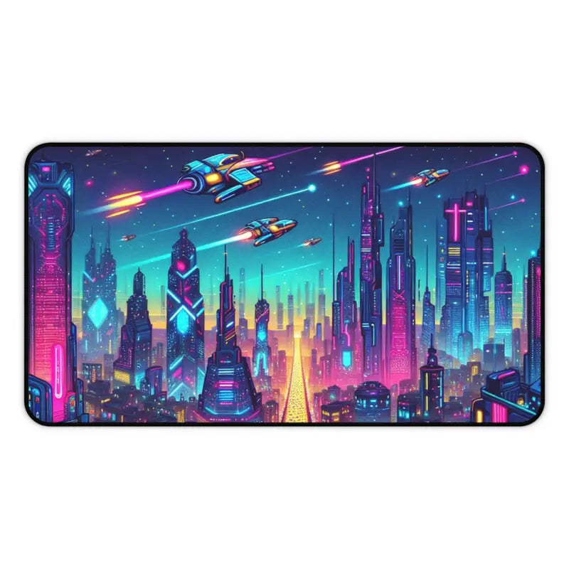 Elevate your Space with a Futuristic City Desk Mat - 12’’ × 22’’ Computer Accessories