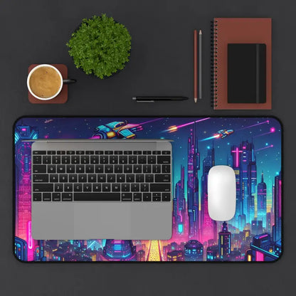 Elevate your Space with a Futuristic City Desk Mat - Computer Accessories