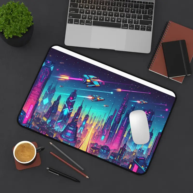 Elevate your Space with a Futuristic City Desk Mat - Computer Accessories