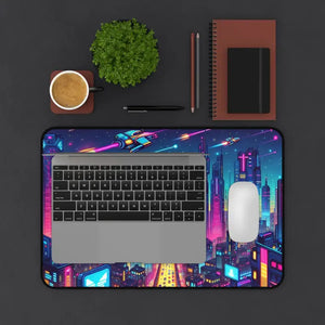 Futuristic City Desk Mat - Anti-slip Backing - Dipaliz - Mouse Pads