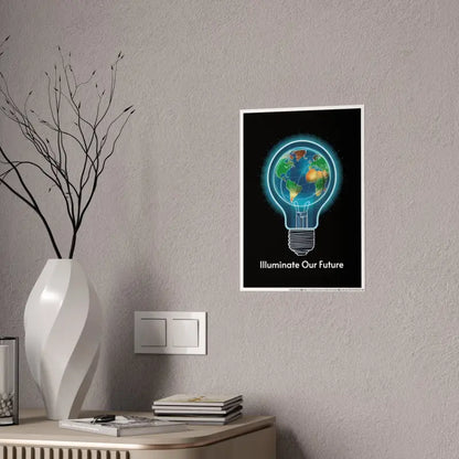 Futuristic Elegance: Illuminate our Future High-gloss Posters - Poster