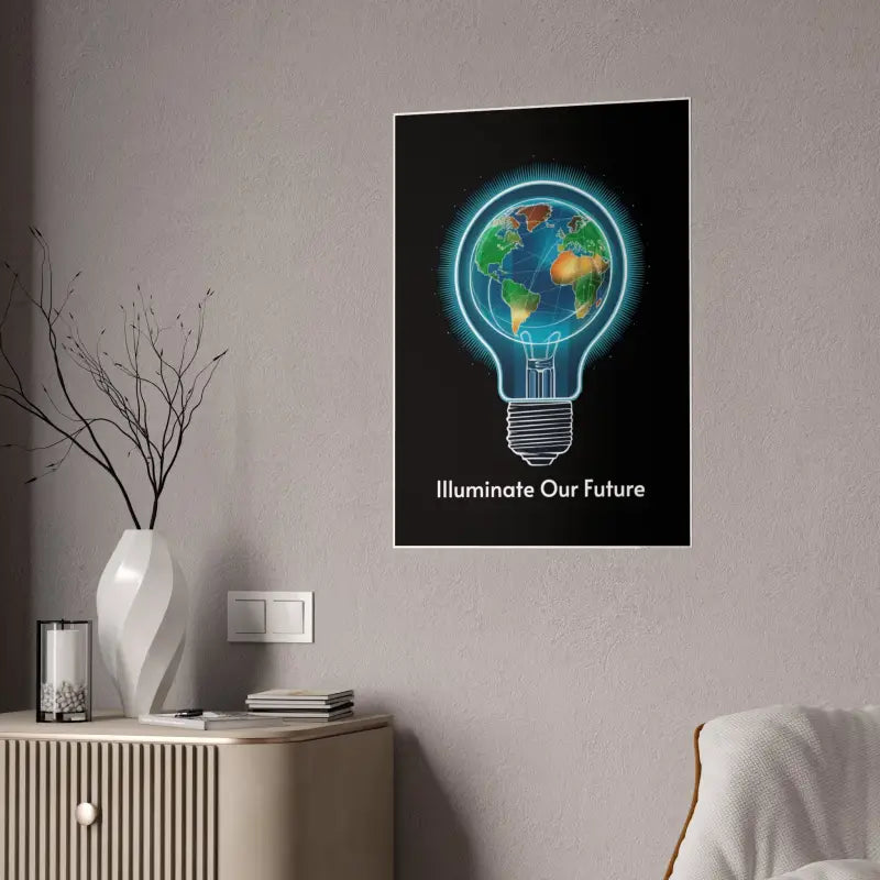 Futuristic Elegance: Illuminate our Future High-gloss Posters - Poster