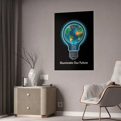 Futuristic Elegance: Illuminate our Future High-gloss Posters - Poster