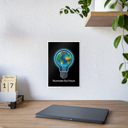 Futuristic Elegance: Illuminate our Future High-gloss Posters - Poster