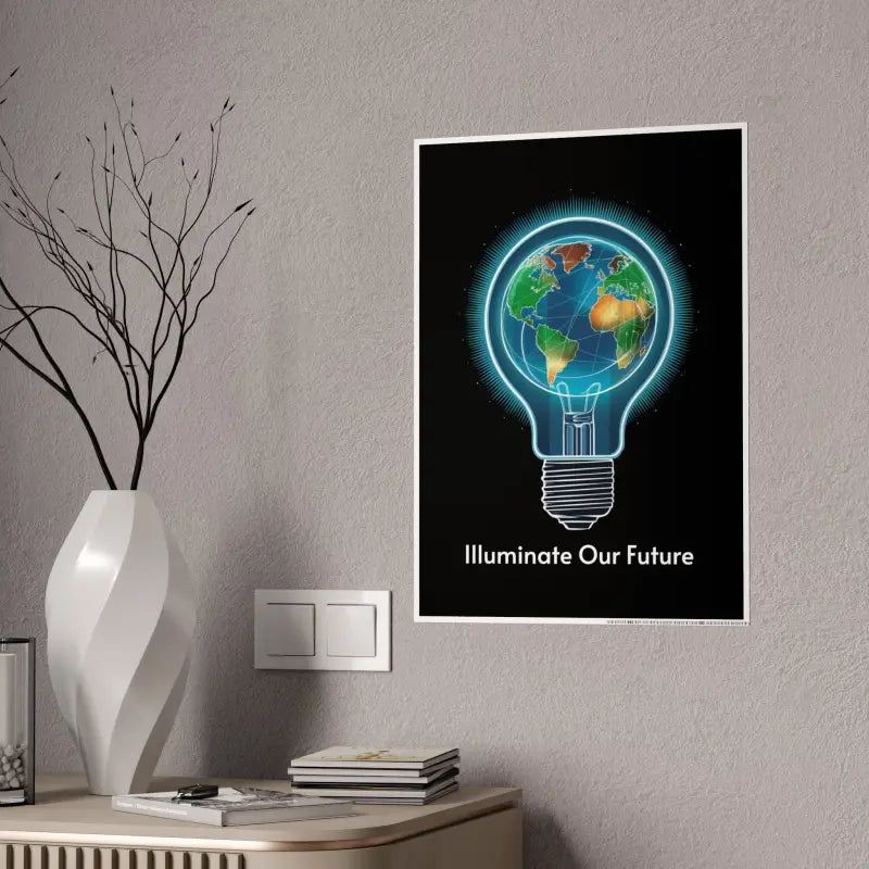 Futuristic Elegance: Illuminate our Future High-gloss Posters - Poster