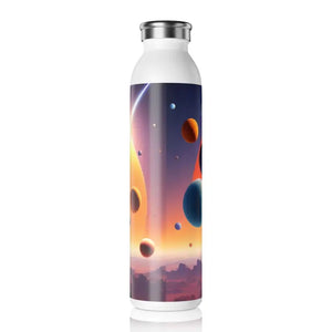 Slim Water Bottle Cosmic Spacecraft Style Dipaliz - 20oz / White - Bottles