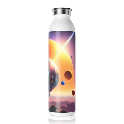 Galactic Chic Slim Water Bottle: Hydration Beyond Earth - 20oz / White Mug