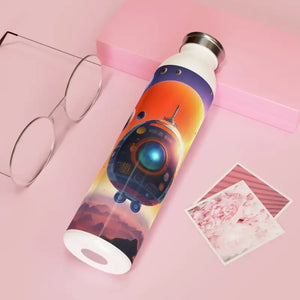 Slim Water Bottle Cosmic Spacecraft Style Dipaliz - 20oz / White - Bottles