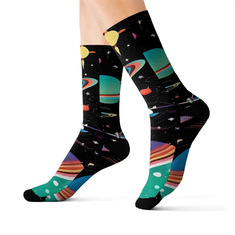 Galactic Glow: Elevate Your Style With Trendy Sublimation Socks