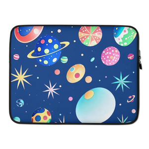 Laptop Sleeve - Padded Zipper Space Lover’s Galaxy Design - Dipaliz 15″