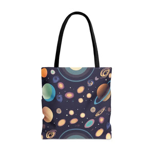 Bags - Planets Tote Bag - Cosmic Print Design - Dipaliz