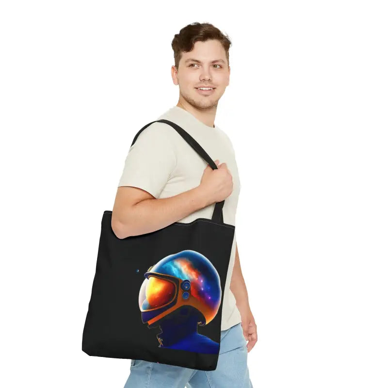 Blast off in Style with the Galactic Astronaut Tote Bag! - Large Bags