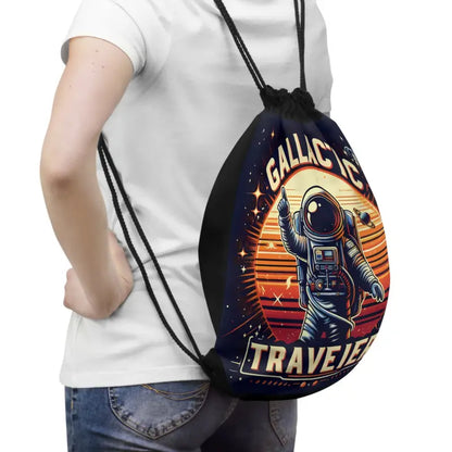 Galactic Traveler Outdoor Drawstring Bag: Lightweight & Durable - one Size Bags