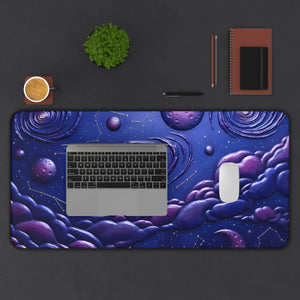 Galaxy Dream Desk Mat - Purple Nebula Space Design - Dipaliz - Computer Accessories