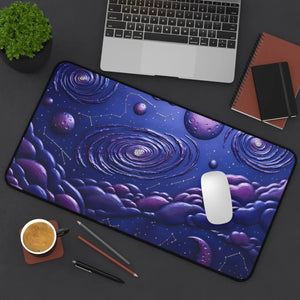 Galaxy Dream Desk Mat - Purple Nebula Space Design - Dipaliz - Computer Accessories