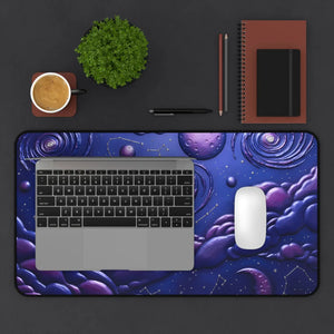 Galaxy Dream Desk Mat - Purple Nebula Space Design - Dipaliz - Computer Accessories