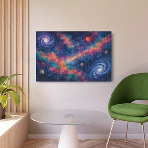 Galaxy Metal Art – Nebula Space Wall Decor - Dipaliz - Posters Prints & Visual Artwork