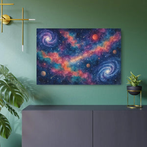 Galaxy Metal Art – Nebula Space Wall Decor - Dipaliz - Posters Prints & Visual Artwork