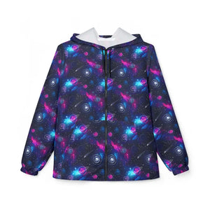 Outerwear - Galaxy Nebula Windbreaker Jacket — Cosmic Aop Hooded