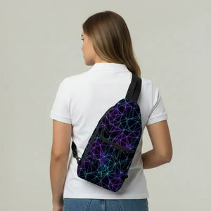 Galaxy Network Sling Bag - Cosmic Crossbody Travel - Dipaliz - 14.5’’ × 9’’ - Bags