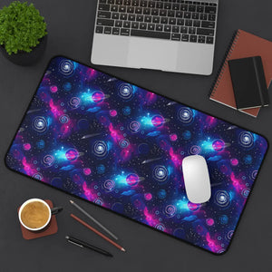 Galaxy Space Desk Mat - Neon Planets Gaming Mousepad - Dipaliz - Computer Accessories