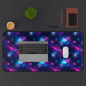 Galaxy Space Desk Mat - Neon Planets Gaming Mousepad - Dipaliz - Computer Accessories