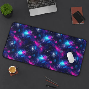 Galaxy Space Desk Mat - Neon Planets Gaming Mousepad - Dipaliz - Computer Accessories