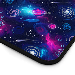 Galaxy Space Desk Mat - Neon Planets Gaming Mousepad - Dipaliz - Computer Accessories