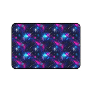 Galaxy Space Desk Mat - Neon Planets Gaming Mousepad - Dipaliz - Computer Accessories