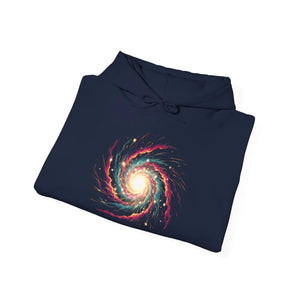 Galaxy Spiral Hoodie – Colorful Cosmic Swirl Space Sweatshirt - Hoodies - m
