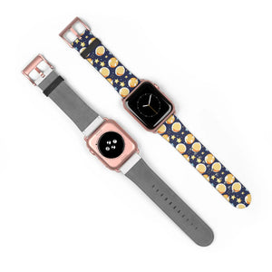 Celestial Watch Band - Galaxy Stars and Moon Faux Leather - Dipaliz - Bands