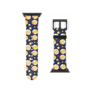 Celestial Watch Band - Galaxy Stars and Moon Faux Leather - Dipaliz - Bands