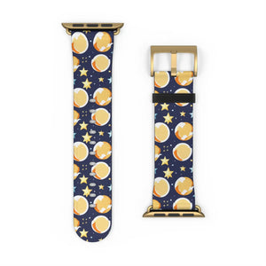 Celestial Watch Band - Galaxy Stars and Moon Faux Leather - Dipaliz - Bands
