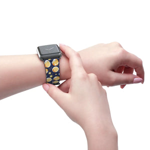 Celestial Watch Band - Galaxy Stars and Moon Faux Leather - Dipaliz - Bands