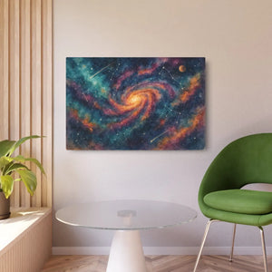 Galaxy Metal Art Sign – Matte Aluminum Decor - Dipaliz - Posters Prints & Visual Artwork