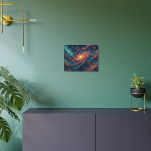 Galaxy Metal Art Sign – Matte Aluminum Decor - Dipaliz - Posters Prints & Visual Artwork