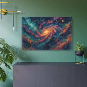 Galaxy Metal Art Sign – Matte Aluminum Decor - Dipaliz - Posters Prints & Visual Artwork