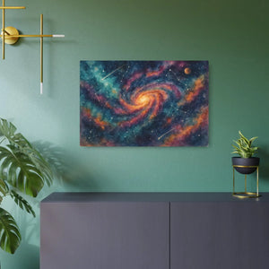 Galaxy Metal Art Sign – Matte Aluminum Decor - Dipaliz - Posters Prints & Visual Artwork