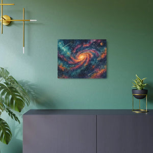 Galaxy Metal Art Sign – Matte Aluminum Decor - Dipaliz - Posters Prints & Visual Artwork