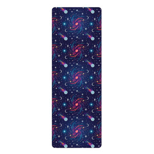 Galaxy Swirl Rubber Yoga Mat - Cosmic Meditation Surface - Dipaliz - 24” x 72” - & Pilates Mats