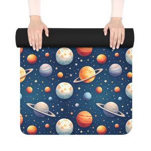 Cosmic Rubber Yoga Mat - Interstellar Workout Vibes - Dipaliz - 24” x 70” - & Pilates Mats